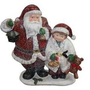 Valerie Parr Hill Glistening Santa Claus Figurine Statue Christmas Decor FLAWS